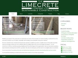 Screenshot of the Limecrete Company website
