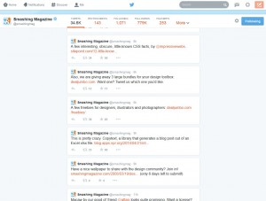 Screenshot of a new twitter profile with Twitter Profile Compactor enabled.