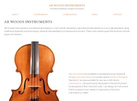Screenshot of the AR Woods Instruments website