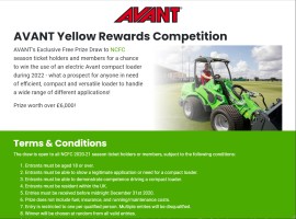 Screenshot of the AVANT Yellow Rewards website