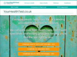 Screenshot of the Your Health Test website